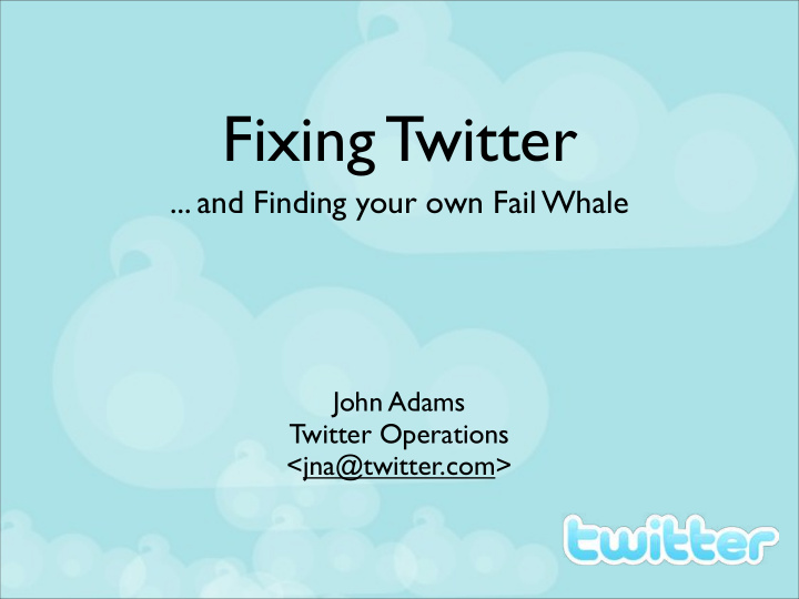 fixing twitter