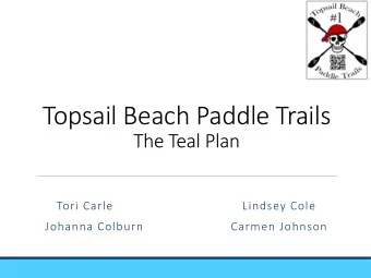 Topsail Beach Paddle Trails  The Teal Plan  Tori Carle  Lindsey Cole  Johanna Colburn  Carmen