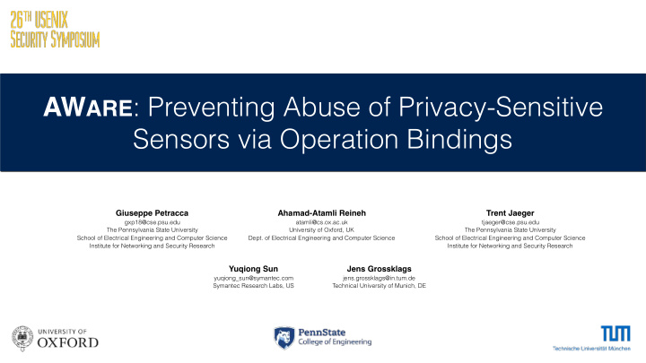aw are preventing abuse of privacy sensitive sensors via