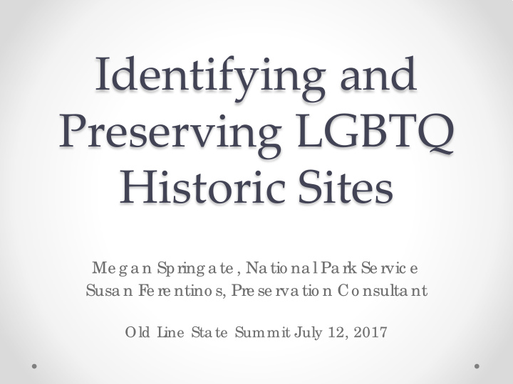 identifying and preserving lgbtq historic sites