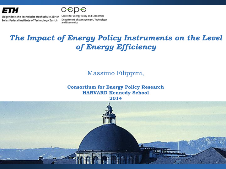 massimo filippini consortium for energy policy research