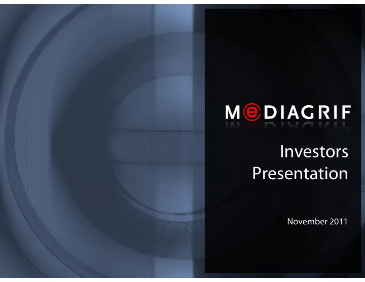investors presentation