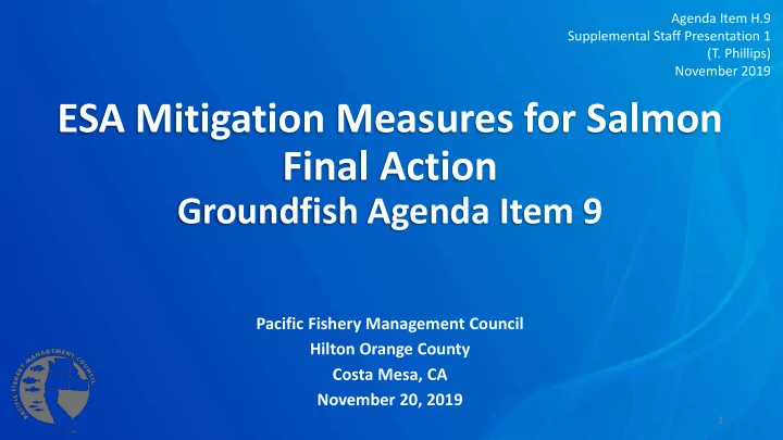 esa mitigation measures for salmon final action