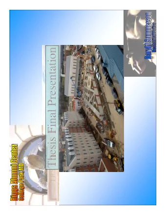 Thesis Final Presentation  Presentation Outline   Project Team   Project Background