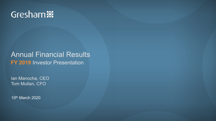 annual financial results
