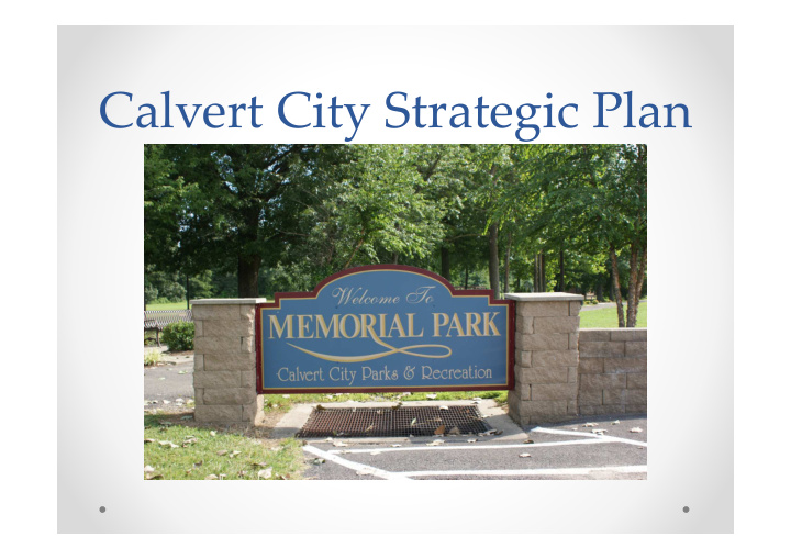 calvert city strategic plan core values