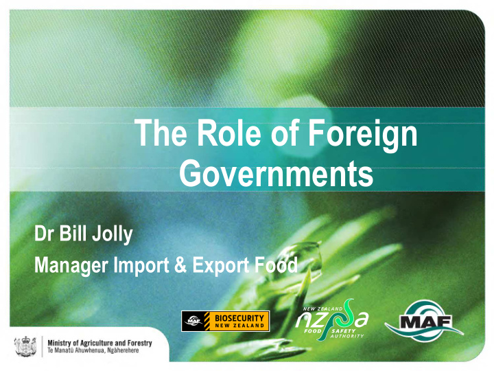 the role of foreign