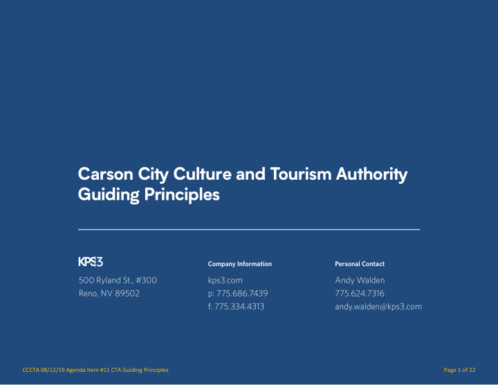 carson citz culture and tourism authoritz guiding
