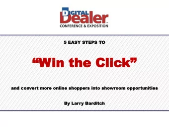 Win the Click  and  and con  conver  ert m  t mor  ore online shopper  e online shoppers  s
