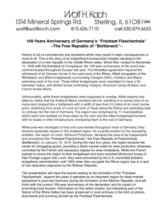 100-Years Anniversary of Germanys Freistaat Flaschenhals  The Free Republic of