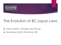 the evolution of bc liquor laws