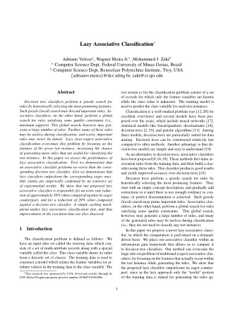 2  Related Work  Figure 1. Training and Test Instances.  Most existing work on associative