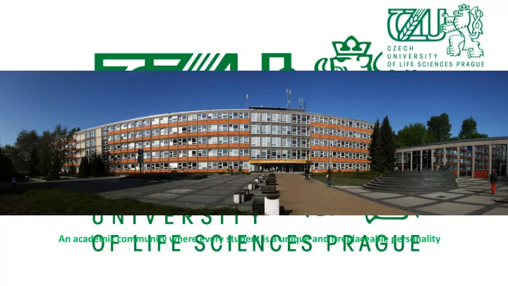 an academic community where every student is a unique and
