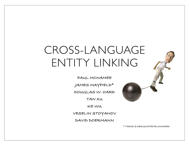 cross language entity linking