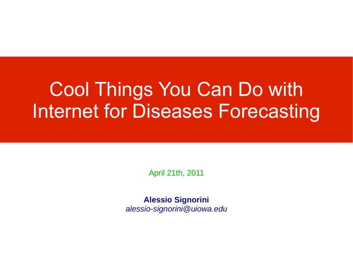 cool things you can do with internet for diseases