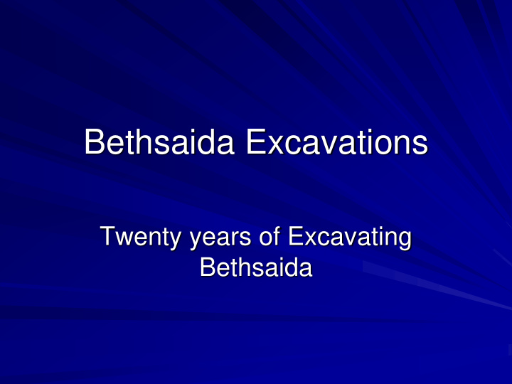 bethsaida excavations