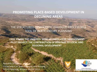 PROMOTING PLACE-BASED DEVELOPMENT IN DECLINING AREAS  THE STRUCTURED DEMOCRATIC DIALOGUE PROCESS AS