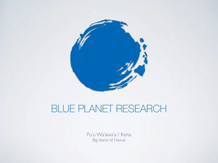 blue planet research