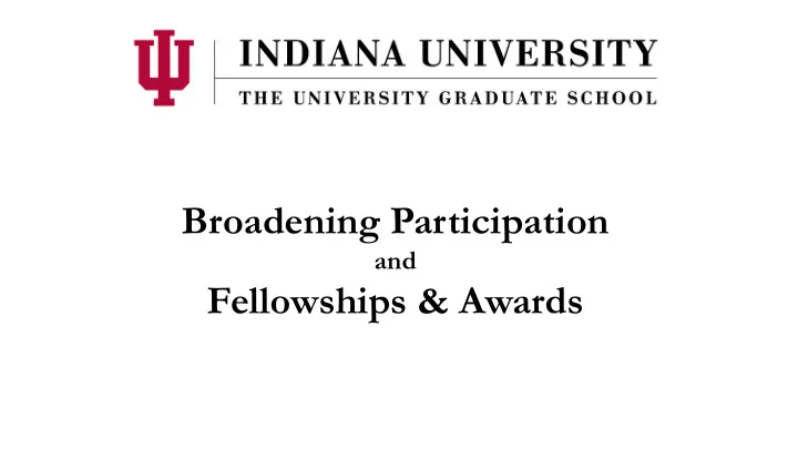 broadening participation