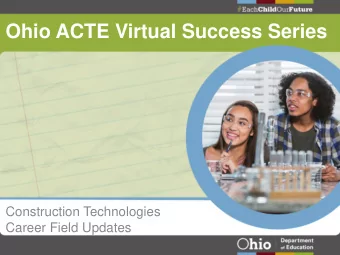 Ohio ACTE Virtual Success Series  Construction Technologies  Career Field Updates  Frits Rizor