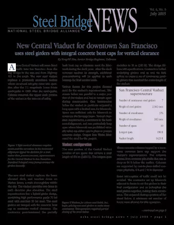 NEWS  Vol. 6, No. 3  July 2005  Steel Bridge  N A T I O N A L  S T E E L  B R I D G E  A L L I A N