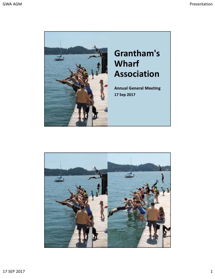 grantham s wharf association