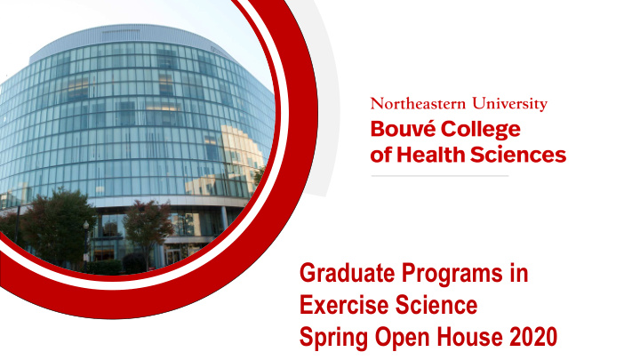 graduate programs in exercise science spring open house