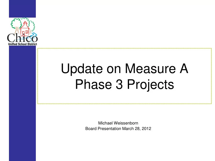 update on measure a