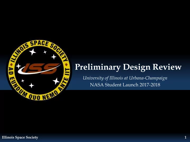 preliminary design review