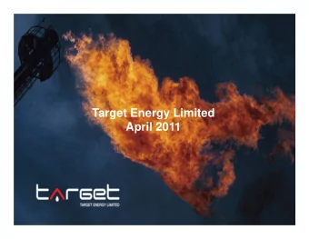 Target Energy Limited  Good Oil Conference 2009  April 2011  Disclaimer  HEADING  This Presentation