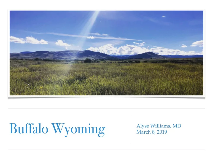 buffalo wyoming