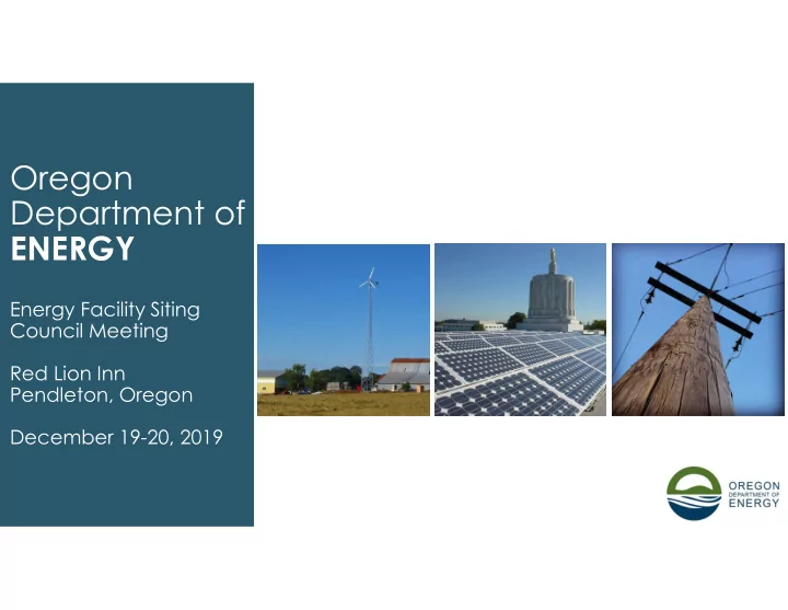 oregon department of energy