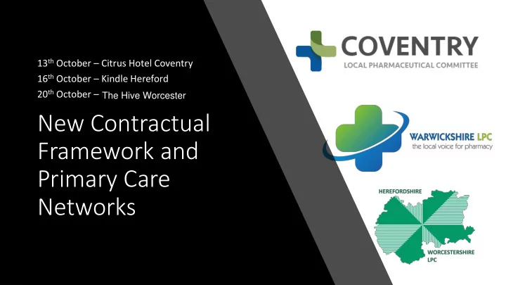 framework and primary care networks in introductio ion