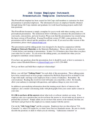 Jo  J  ob  b  C  Co  or  rp  ps  s  E  Em  mp  pl  lo  oy  ye  er  r  O  Ou  ut  tr  re  ea  ac  ch