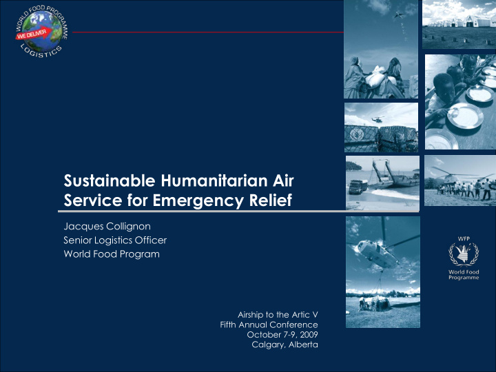 sustainable humanitarian air service for emergency relief