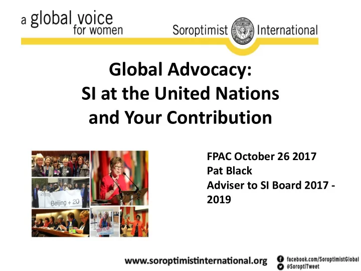 si at the united nations