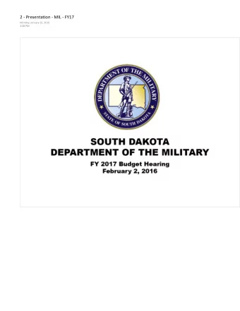 Agenda  Strategic Vision, Goals &amp; Objectives  Strategic Road Map  National Awards