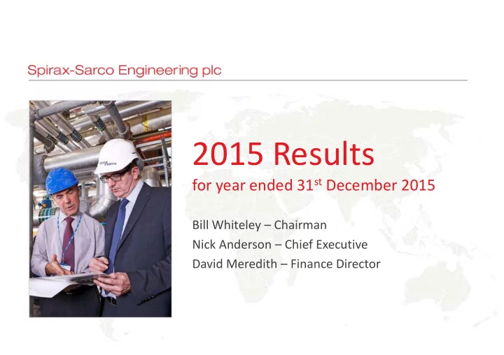 2015 results