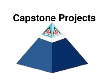 Capstone Projects  Capstone Projects  A.K.A.  Service Projects  1-888-SCOUTS-NOW | scouts.ca |