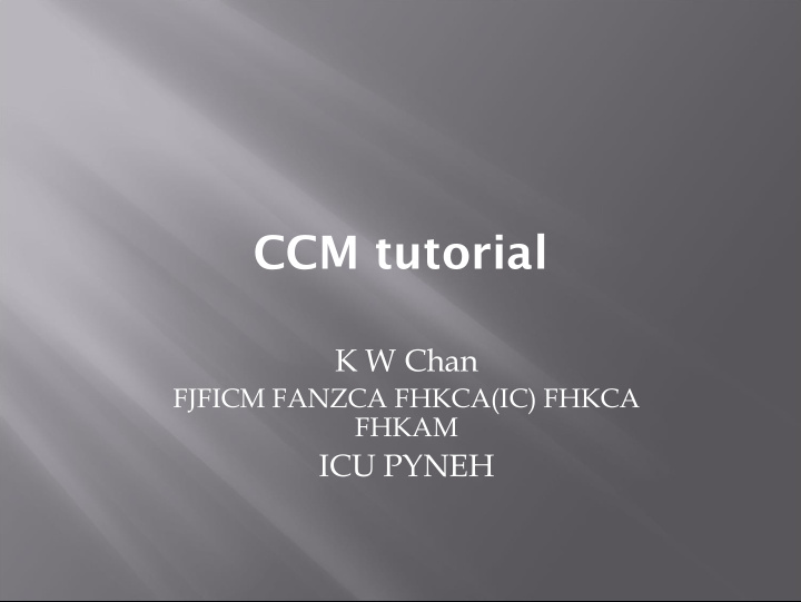 ccm tutorial