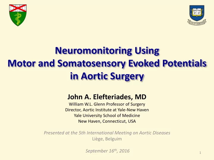 motor and somatosensory evoked potentials