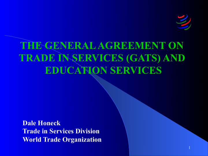 the general agreement on trade in services gats and