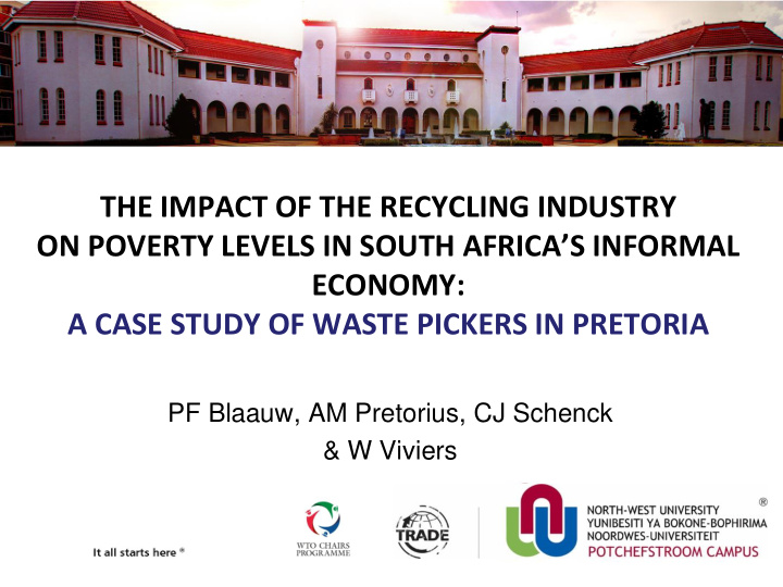 the impact of the recycling industry on poverty levels in