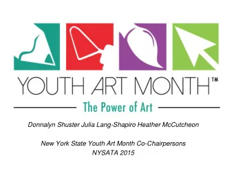 NYSATA 2015  What Can  YAM Do For  Me?  Overloaded  Fitness  APPR  classes/schedule  No creative