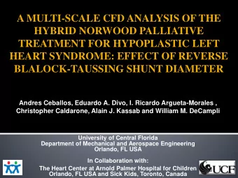 TREATMENT FOR HYPOPLASTIC LEFT  HEART SYNDROME: EFFECT OF REVERSE BLALOCK-TAUSSING SHUNT DIAMETER