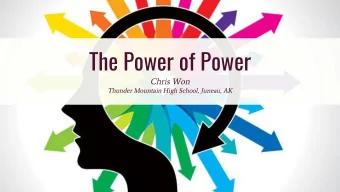 The Power of Power  Chris Won  Thunder Mountain High School, Juneau, AK  Warm-up  1.  Make a