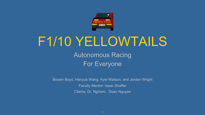 f1 10 yellowtails