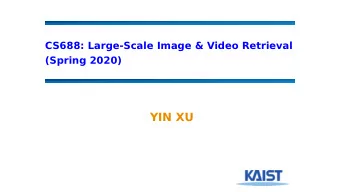 YIN XU  1. Image Segmentaion &amp; Retrieval  What is image segmentation?  Whats the