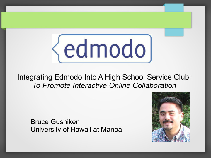 integrating edmodo into a high school service club to