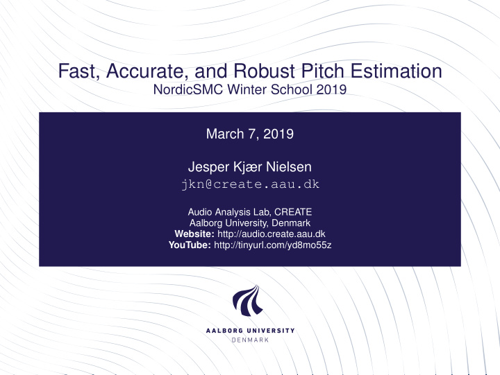 fast accurate and robust pitch estimation